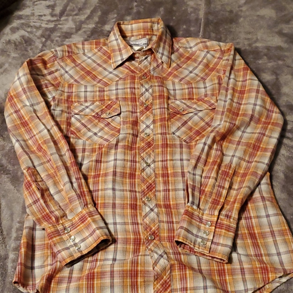 Men's Wrangler Retro Sz M Western Rockabilly Shirt